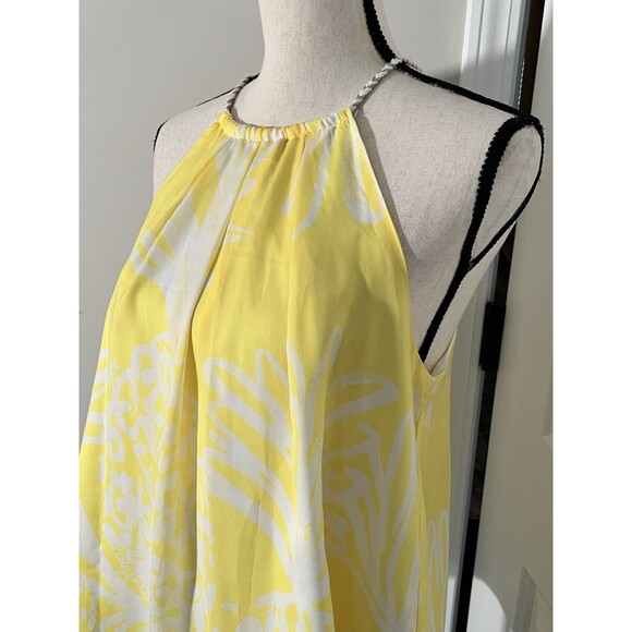Lilly Pulitzer For Target Yellow Halter Blouse Large EUC - Picture 2 of 6